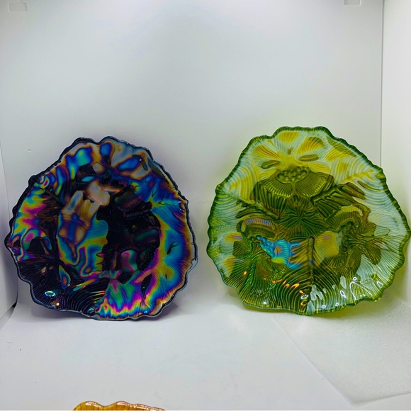 Set of iridescent “Akam” plates - Picture 3 of 8